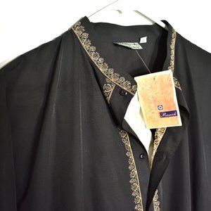 Men's Black Kurta Pajama Indian Outfit 42 Pakistan